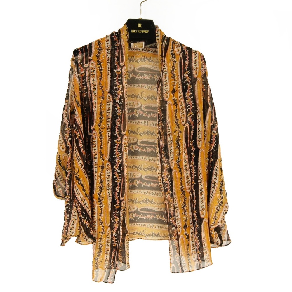 Vintage 90s Vivienne Westwood S/S 1995 Erotic Zones Silk Sheer Wrap Cardigan